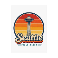 Seattle Retro Sunset Poster