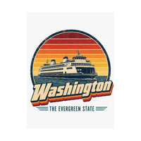 Washington Puget Sound Ferry Poster
