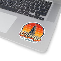 Chicago Retro Sunset Sticker