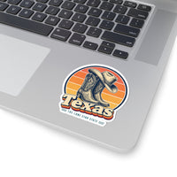 Texas Cowboy Boots Hat Sticker