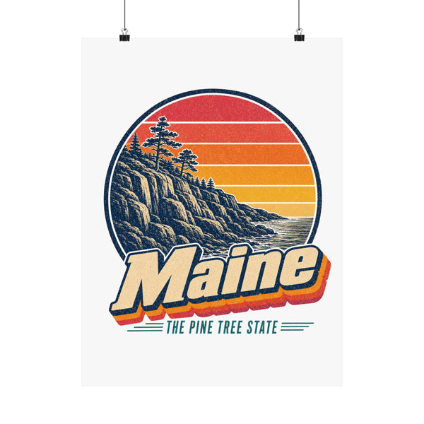 Maine Acadia Coastline Poster