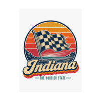 Indiana Checkered Flag Poster