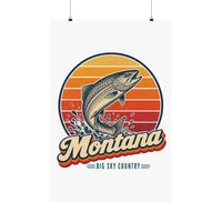 Montana Trout Leaping Poster