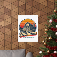 Indiana Basketball Hoop On Barn Poster