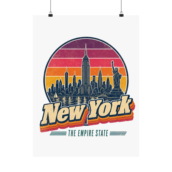 New York Retro Sunset Poster