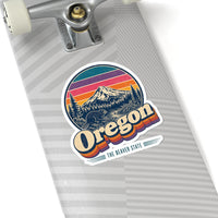 Oregon Retro Sunset Sticker