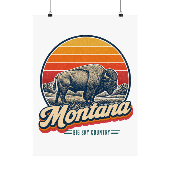 Montana Bison Poster