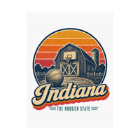 Indiana Basketball Hoop On Barn Poster