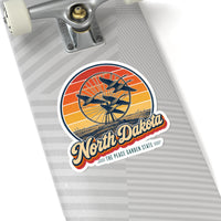 North Dakota Enchanted Highway Geese In Flight Sticker