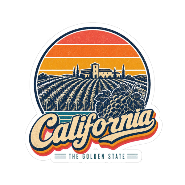 California Wine Country Vineyards Sticker