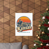 Kansas Dodge City Cattle Drive Poster