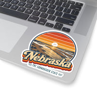 Nebraska Platte River Sunset Sticker