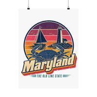 Maryland Retro Sunset Poster