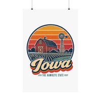Iowa Red Barn And Windmill Poster