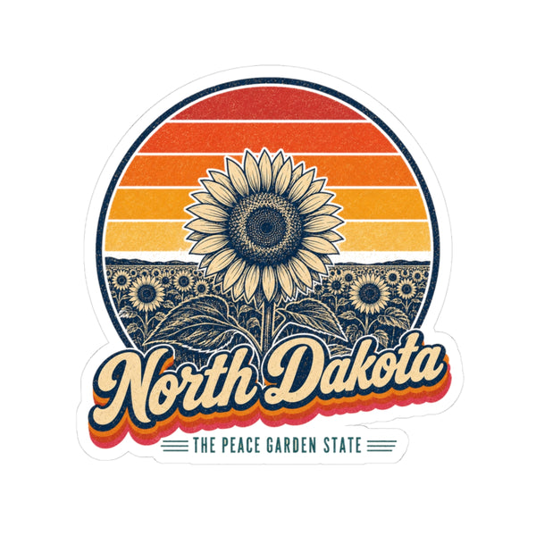 North Dakota Sunflower Fields Sticker