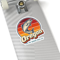 Oregon Leaping Salmon Sticker