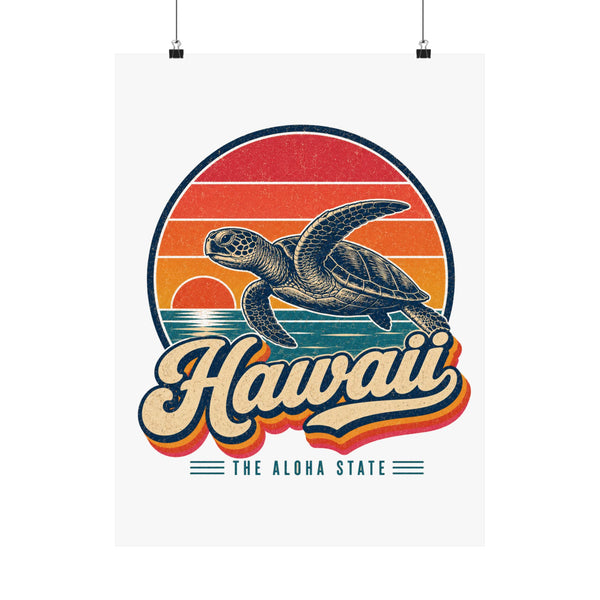 Hawaii Sea Turtle Honu Poster