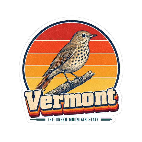 Vermont Hermit Thrush Sticker