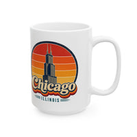 Chicago Retro Sunset Mug