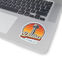 Dallas Retro Sunset Sticker