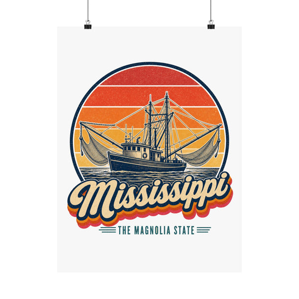 Mississippi Gulf Shrimp Boats Poster