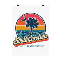 South Carolina Retro Sunset Poster