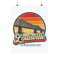 Louisville Retro Sunset Poster