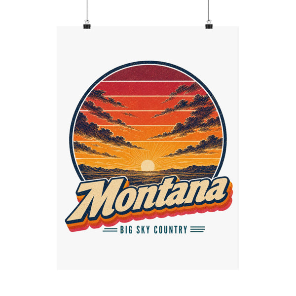 Montana Big Sky Sunset Poster