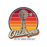 Oklahoma Prairie Windmill Sticker