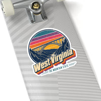 West Virginia Retro Sunset Sticker