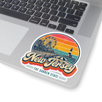 New Jersey Retro Sunset Sticker