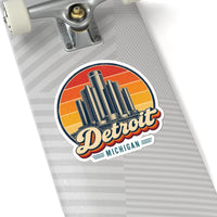 Detroit Retro Sunset Sticker