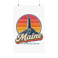 Maine Rocky Coast Lighthouse Poster