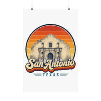San Antonio Retro Sunset Poster