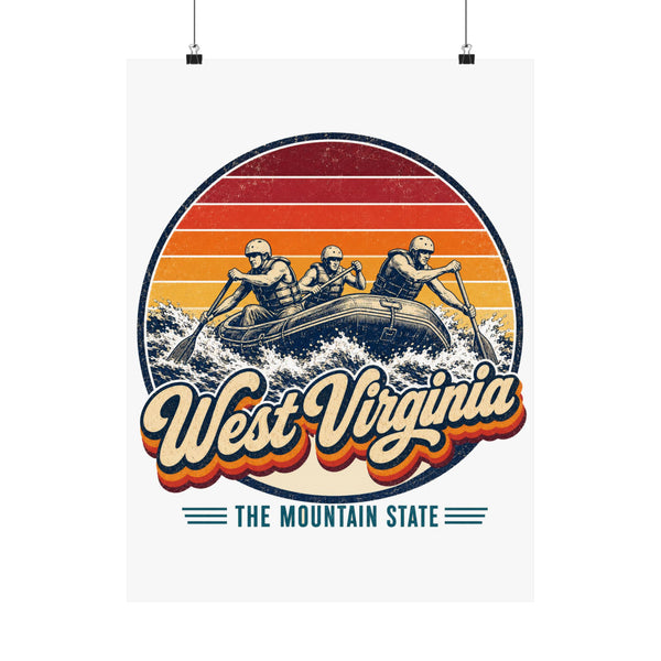 West Virginia Whitewater Rafting Poster