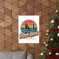Rhode Island Retro Sunset Poster