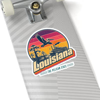 Louisiana Retro Sunset Sticker