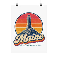 Maine Rocky Coast Lighthouse Poster