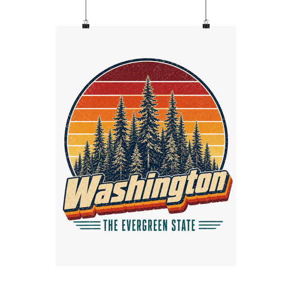 Washington Evergreen Forest Poster