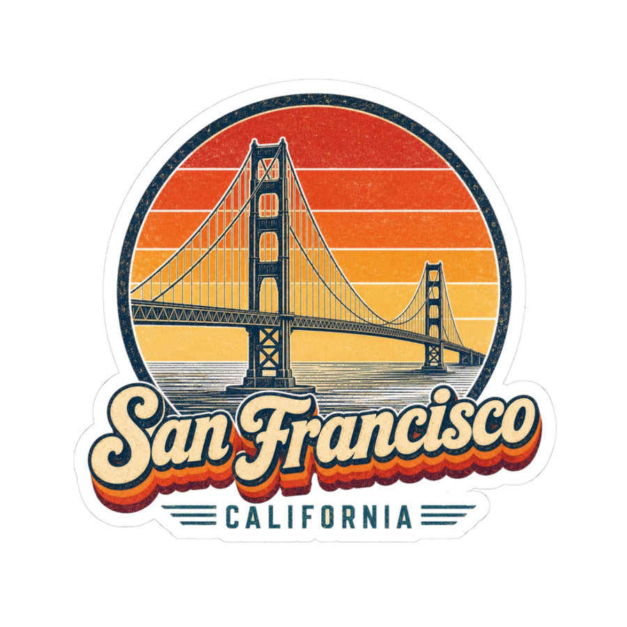 San Francisco Retro Sunset Sticker