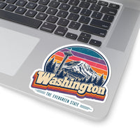 Washington Retro Sunset Sticker