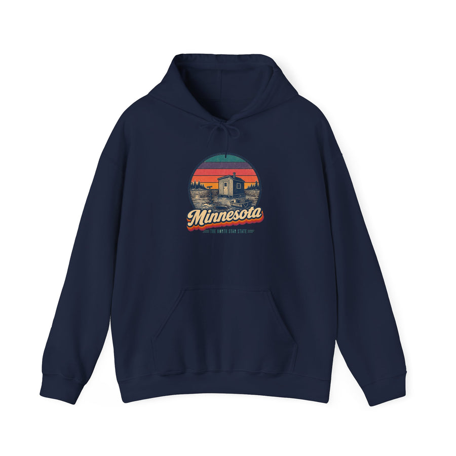 Minnesota Ice Fishing House Hoodie