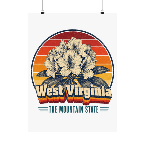 West Virginia Rhododendron Poster