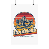 Louisiana Mardi Gras Mask And Beads Poster