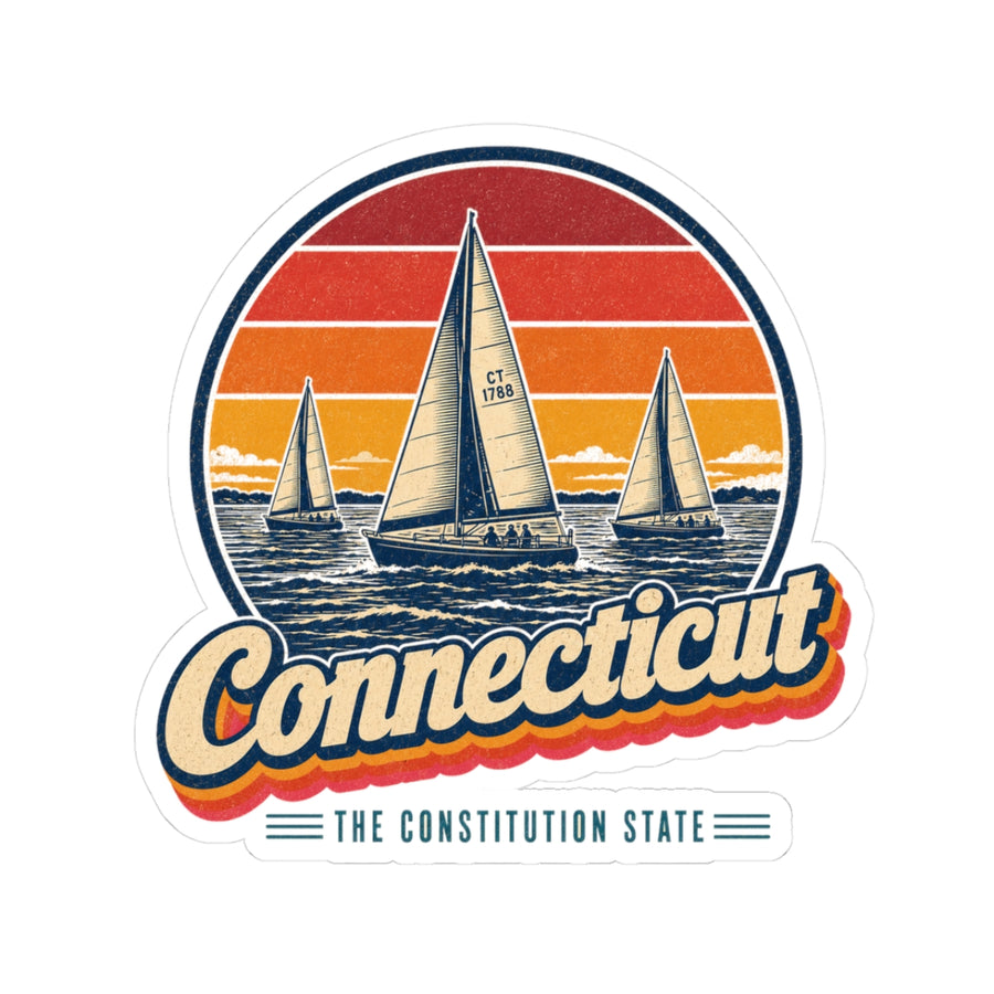Connecticut Sailboats On The Sound Sticker