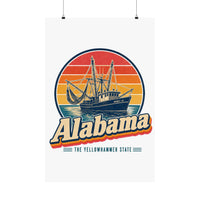 Alabama Shrimp Boats Mobile Bay Poster