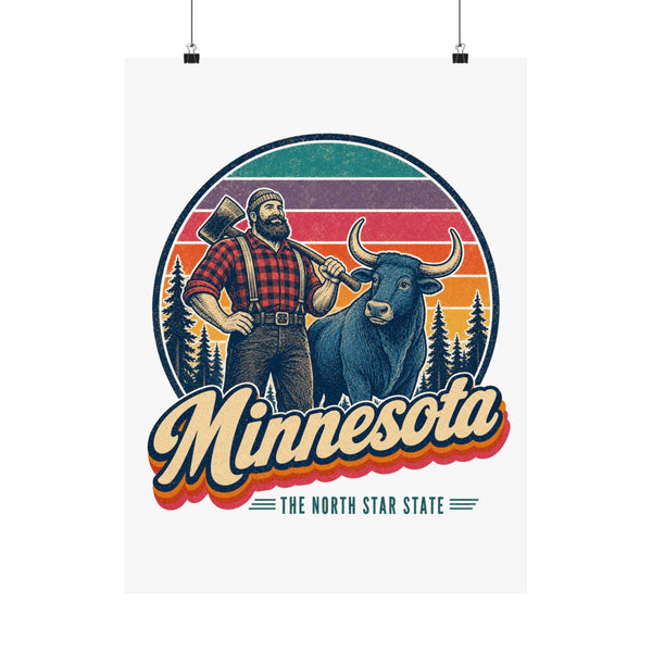 Minnesota Paul Bunyan And Babe Poster