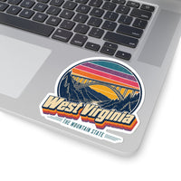 West Virginia Retro Sunset Sticker