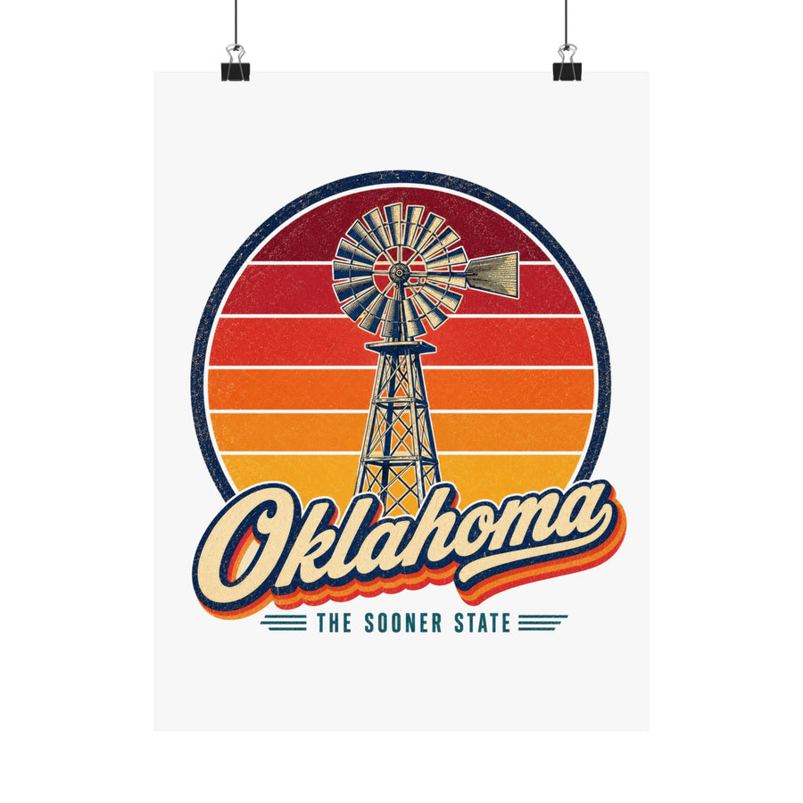 Oklahoma Prairie Windmill Poster