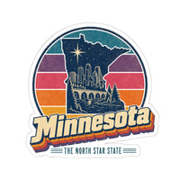 Minnesota Retro Sunset Sticker